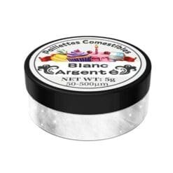 Paillettes Comestibles Cocktail Sans Goût - Blanc Argenté