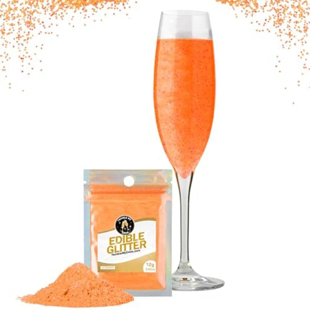 Paillettes Comestibles Cocktail Sans Goût Orange- Sachet 12g