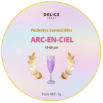 Paillettes Comestibles Cocktail Sans Goût - Arc en Ciel Irisé