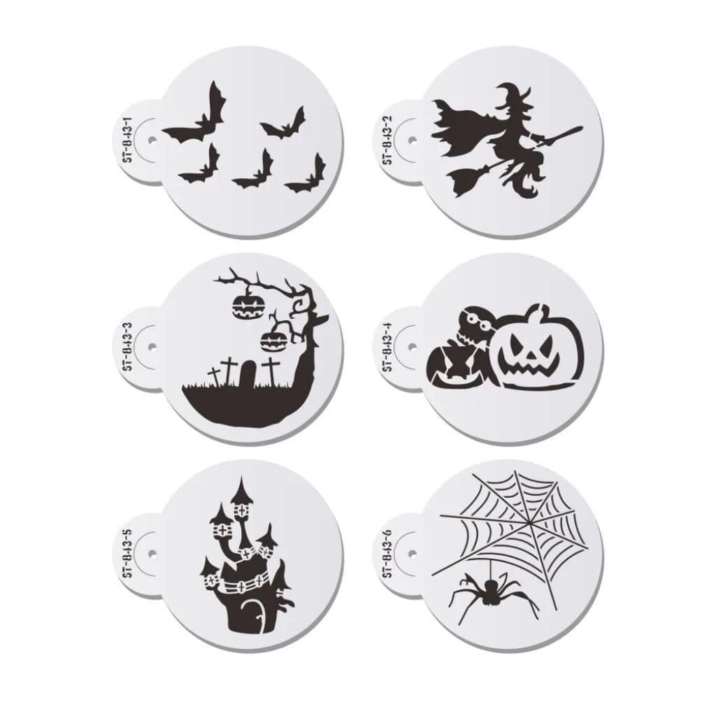 Pochoir pour Halloween (x6)