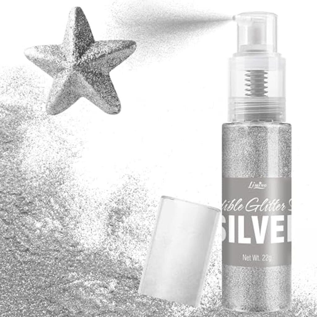 Spray Paillettes Comestibles Cocktail Argent Sans Goût 22g
