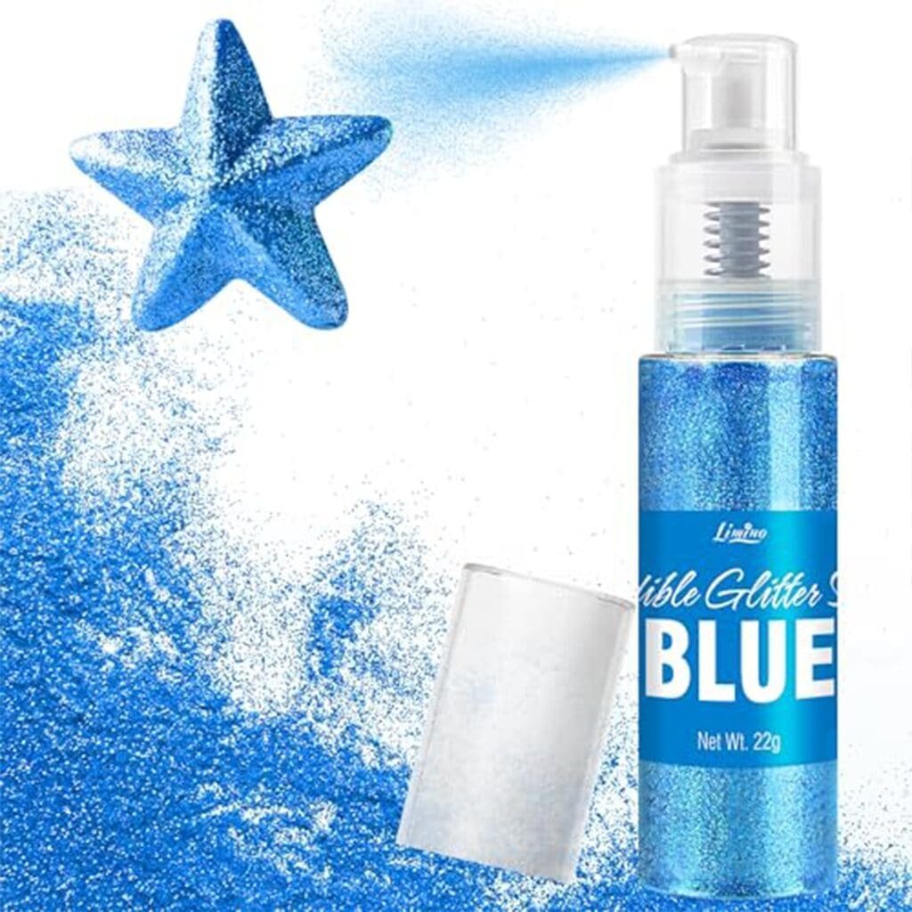 Spray Paillettes Comestibles Cocktail Bleu Sans Goût 22g