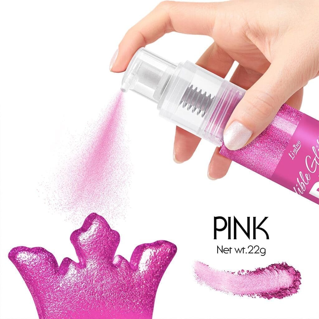 Spray Paillettes Comestibles Cocktail Rose Sans Goût 22g