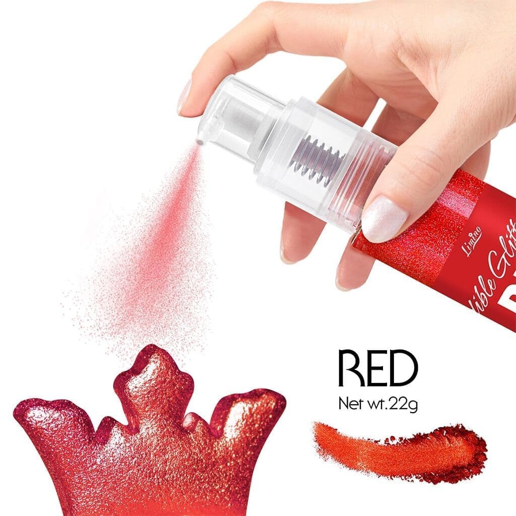 Spray Paillettes Comestibles Cocktail Rouge Sans Goût 22g