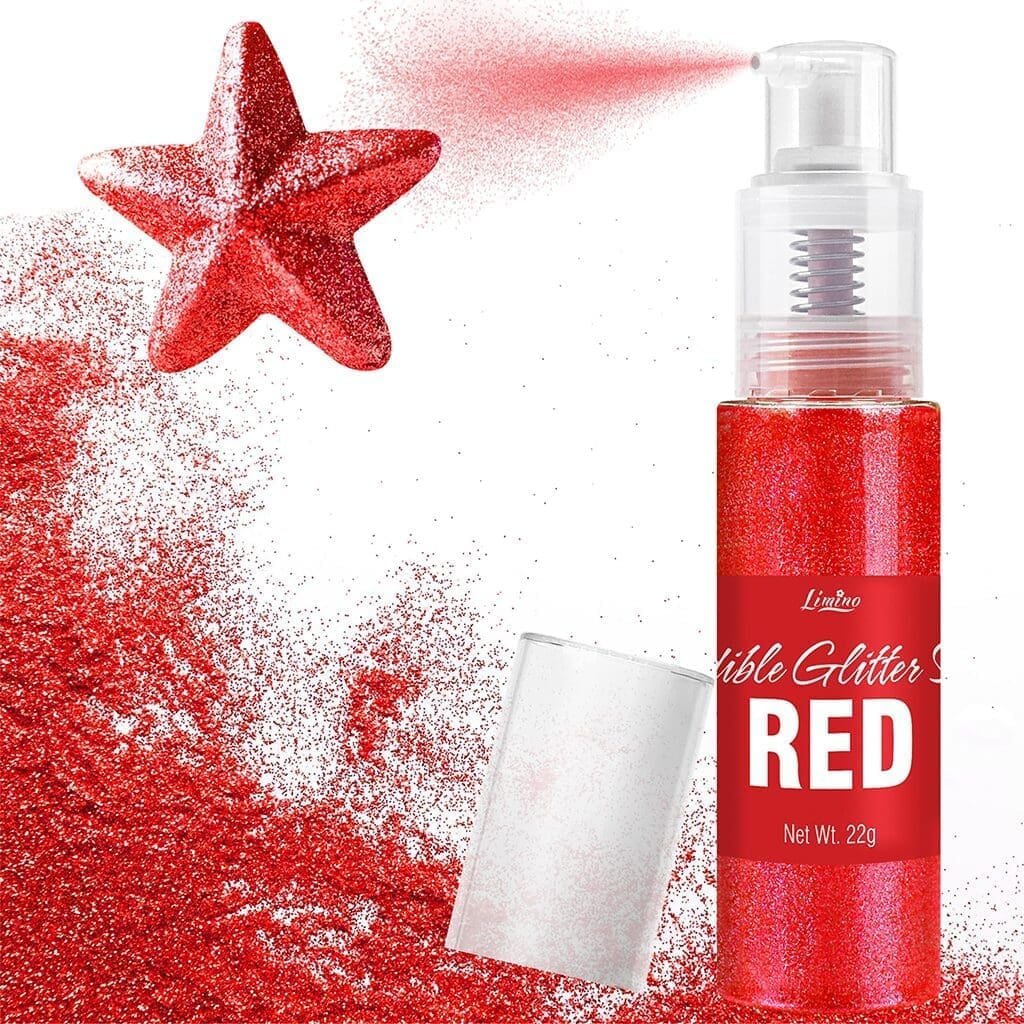 Spray Paillettes Comestibles Cocktail Rouge Sans Goût 22g