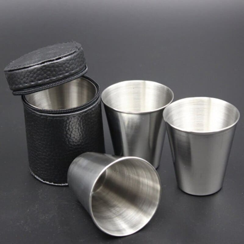 Lot de 4 verres à shot Inox – service festif
