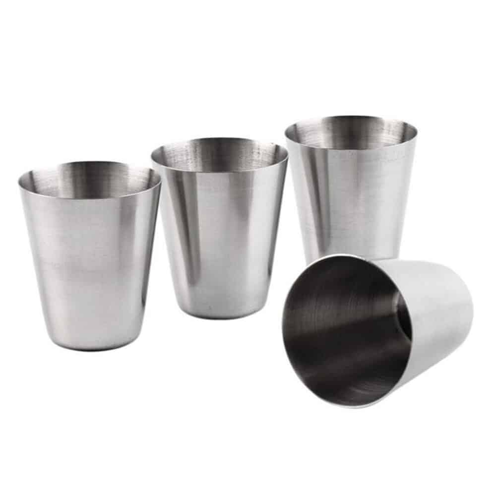 Lot de 4 verres à shot Inox – service festif