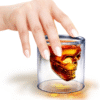 Lot de 6 verres à shot crâne 3D – format 4,7 cm – vue 1