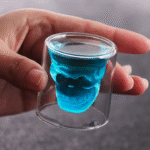 Lot de 6 verres à shot crâne 3D – format 4,7 cm