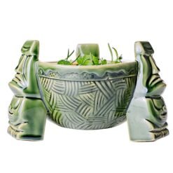 Bol à Punch Tiki Moai Vert