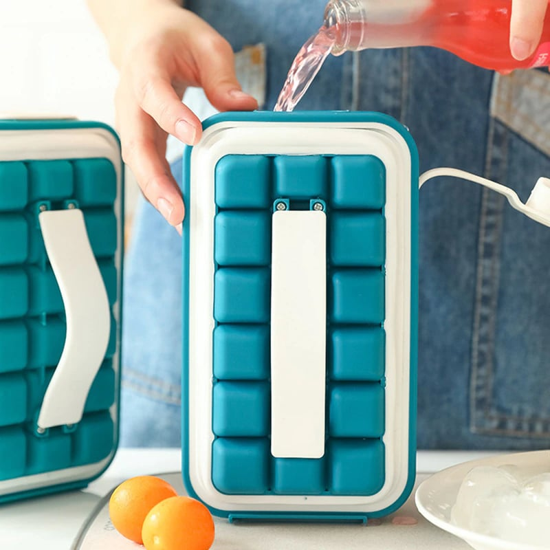 Moule à glaçons avec bac de stockage – 18 cubes