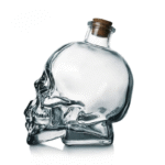 Carafe à whisky tête de mort – verre transparent sculpté