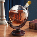 Carafe à whisky globe terrestre – support pivotant