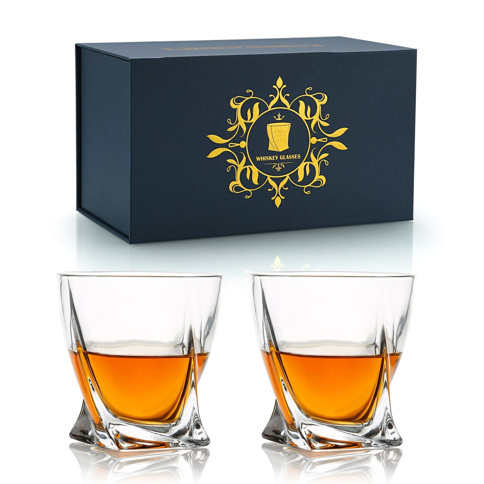 Coffret Verre Whisky Torsadés