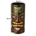 Coffret de 4 verres Tiki – masques polynésiens assortis