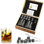 Coffret whisky en bois – 2 verres et 8 pierres