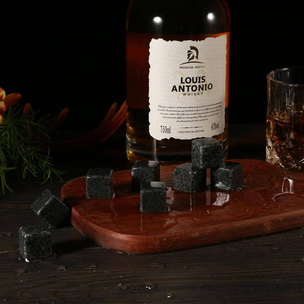 Coffret whisky en bois – 2 verres et 8 pierres