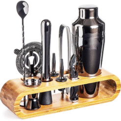 Kit barman Continental Shaker Noir – set cocktail – vue 1