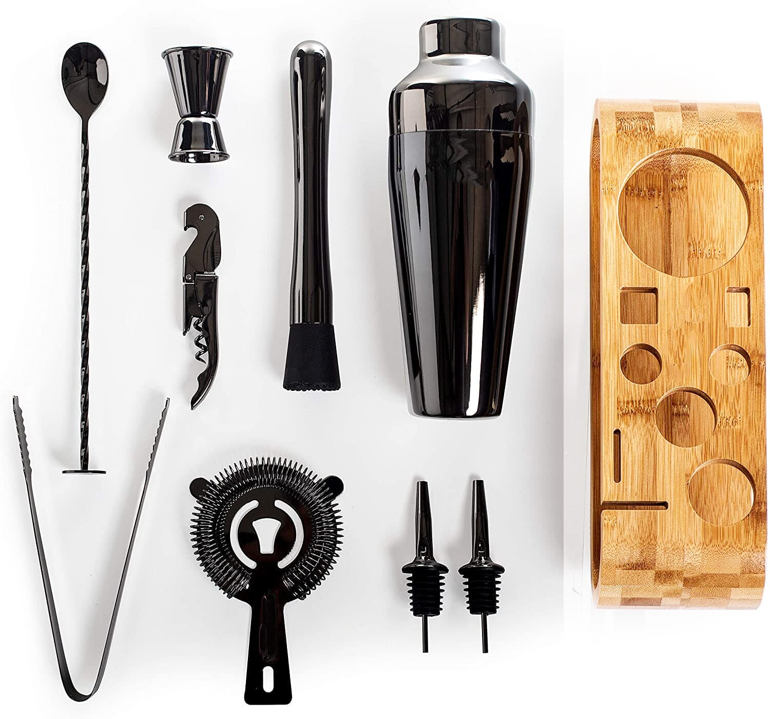 Kit barman Continental Shaker Noir – set cocktail