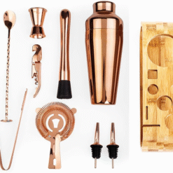 Kit barman Continental Shaker Rose Gold – set cocktail – vue 2
