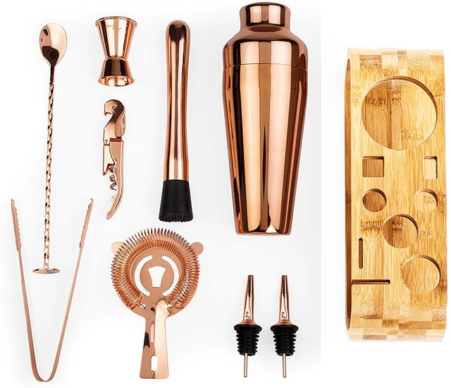 Kit barman Continental Shaker Rose Gold – set cocktail