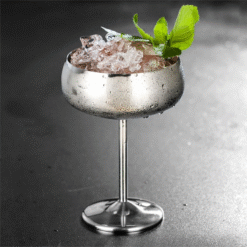 Verre à cocktail Coupe Argent – présentation spectaculaire – vue 1
