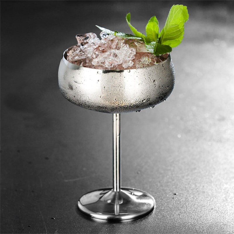 Verre à cocktail Coupe Argent – présentation spectaculaire