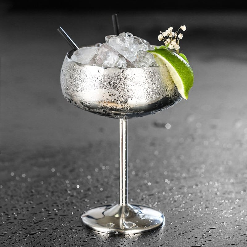 Verre à cocktail Coupe Argent – présentation spectaculaire