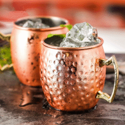 Mug Moscow Mule martelé en cuivre – chope cocktail – vue 2