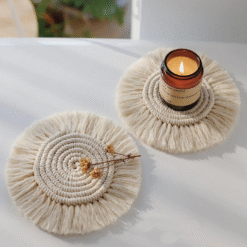 Dessous de verre Macramé – protection de table – vue 1