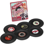 Lot de 6 dessous de verre vinyle rétro – disques 45 tours