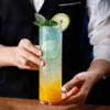 Verre à cocktail design – présentation spectaculaire – vue 1