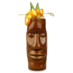 Verre Tiki Moaï marron – inspiration Île de Pâques