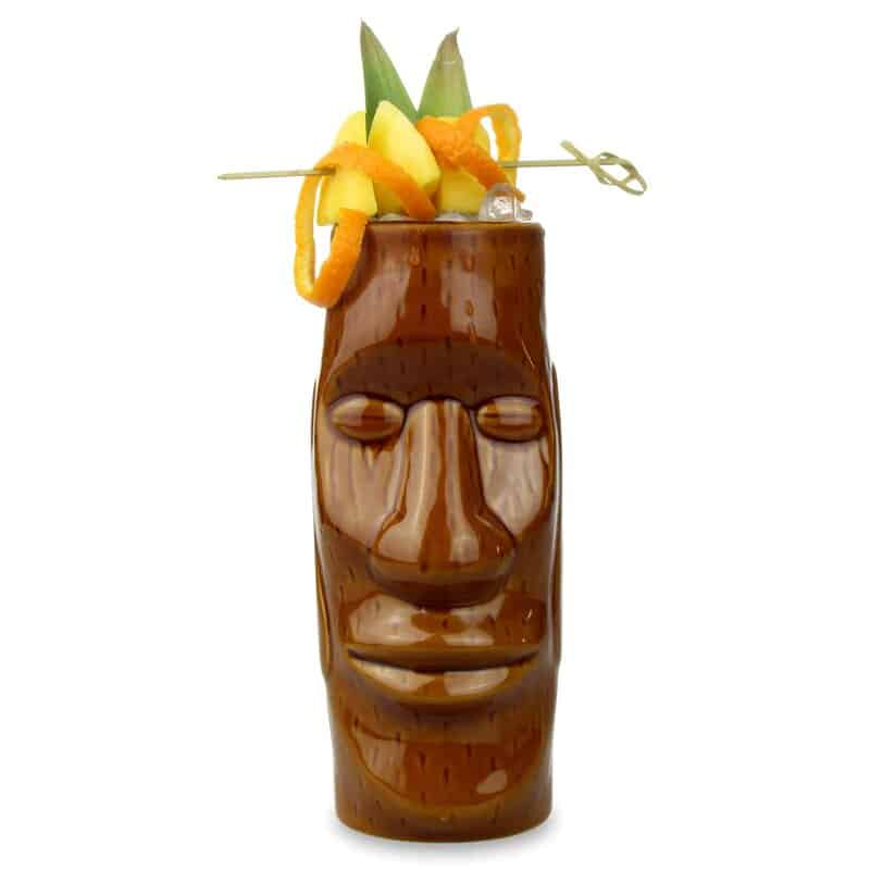 Verre Tiki Moaï marron – inspiration Île de Pâques