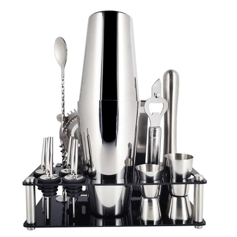 Kit barman Boston Shaker en Argent – set cocktail