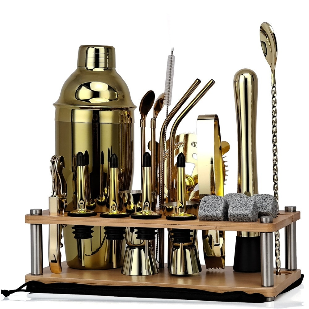 Kit barman Cobbler en Or – set cocktail