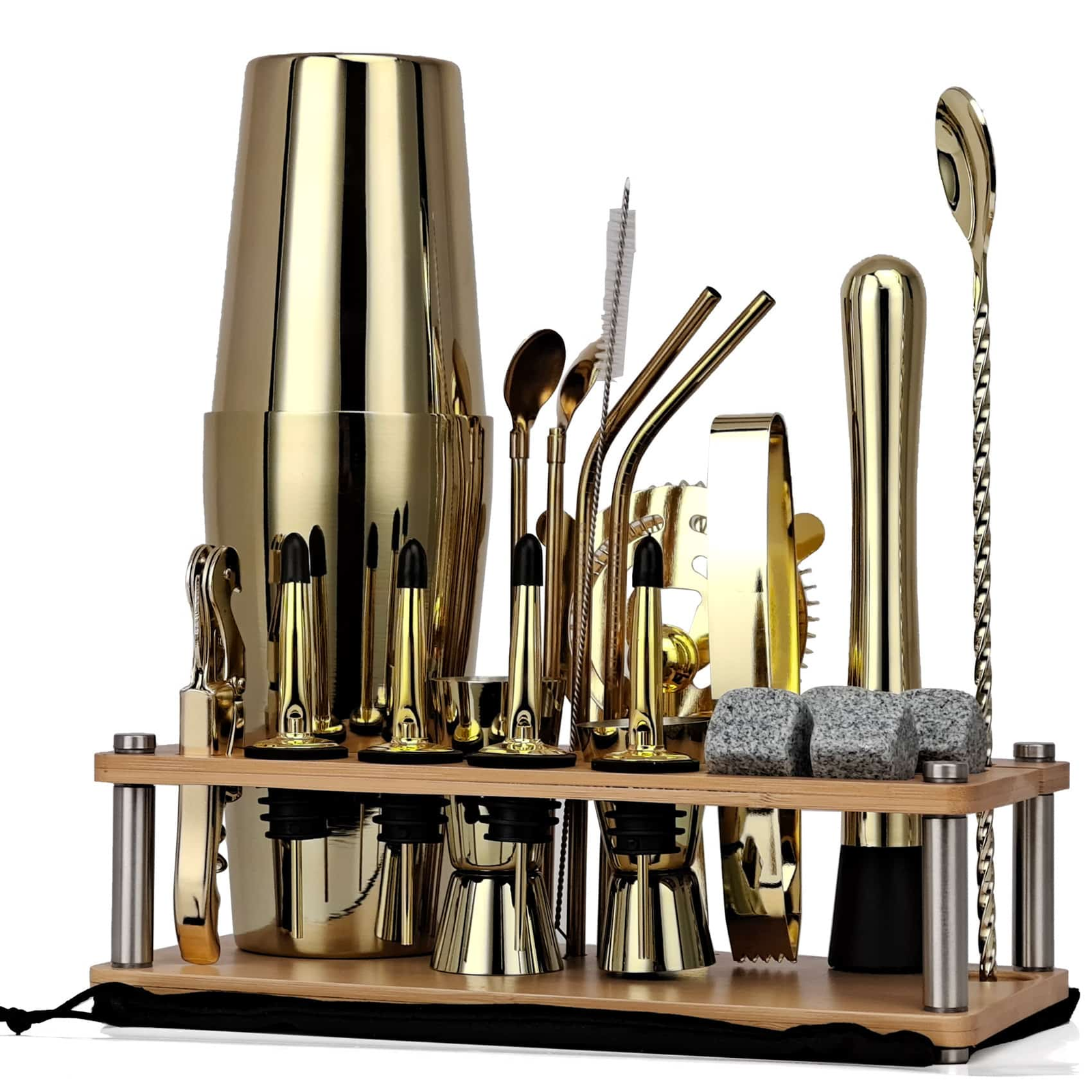 Kit barman Complet Shaker Boston Or – set cocktail