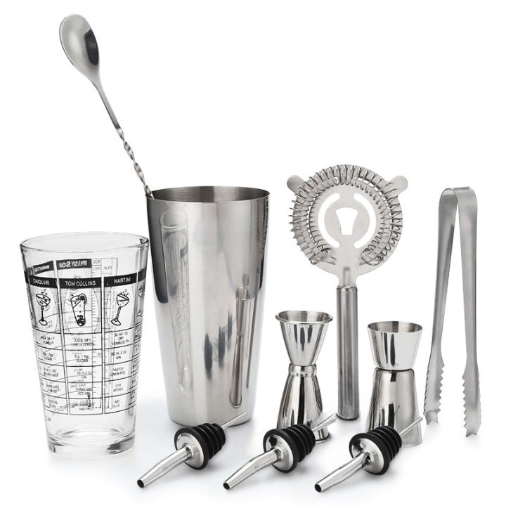 Kit cocktail professionnel avec seau à glace – 12 pièces