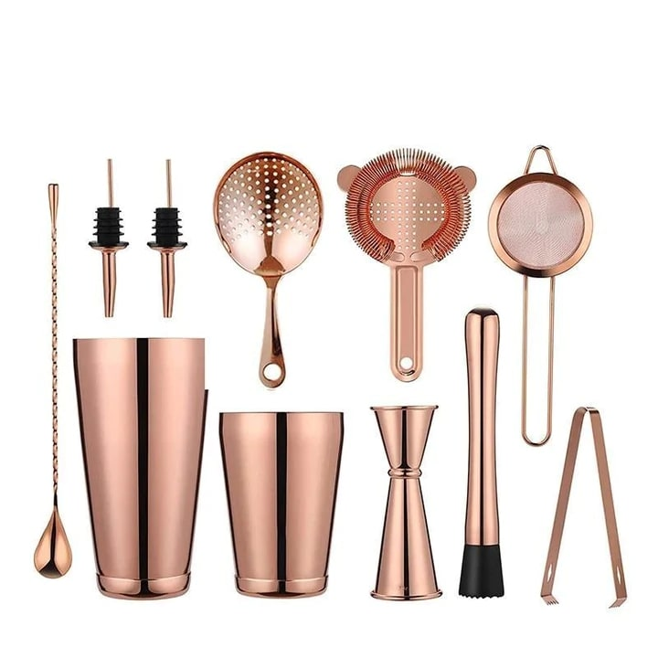 Kit barman Shaker Boston Rose Gold – set cocktail