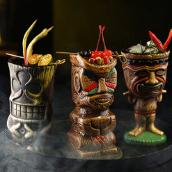 Coffret de mugs Tiki totem – cocktails tropicaux – vue 2