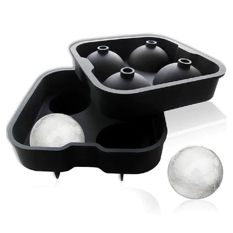 Moule à glaçons sphériques XXL – 4 boules de 4,5 cm