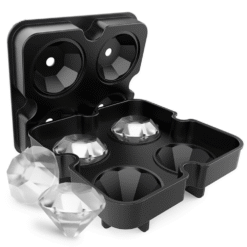 Moule à glaçons diamant 3D – 4 pierres de glace – vue 1