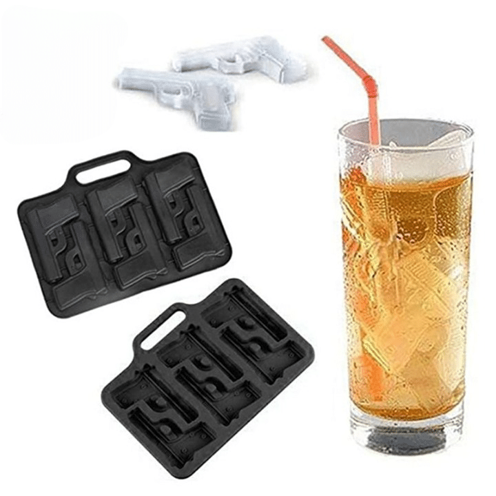 Moule à glaçons pistolets en silicone – 6 glaçons