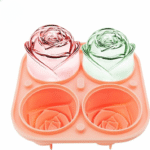 Moule à glaçons roses 3D – 2 fleurs