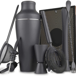 Kit barman Continental Shaker Noir Mat – set cocktail – vue 1