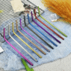 Lot de 10 pailles inox colorées réutilisables – vue 1