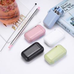 Paille réutilisable en inox Pliable – cocktail durable – vue 2