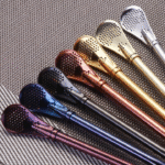 Cuillère-paille inox 2-en-1 pour cocktails