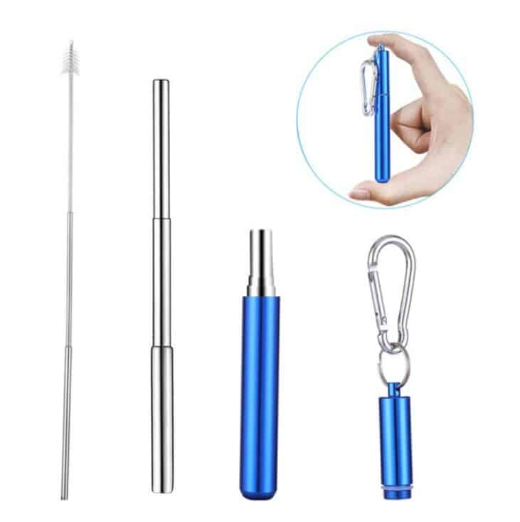 Paille réutilisable en inox Rétractable – cocktail durable