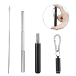 Paille réutilisable en inox Rétractable – cocktail durable